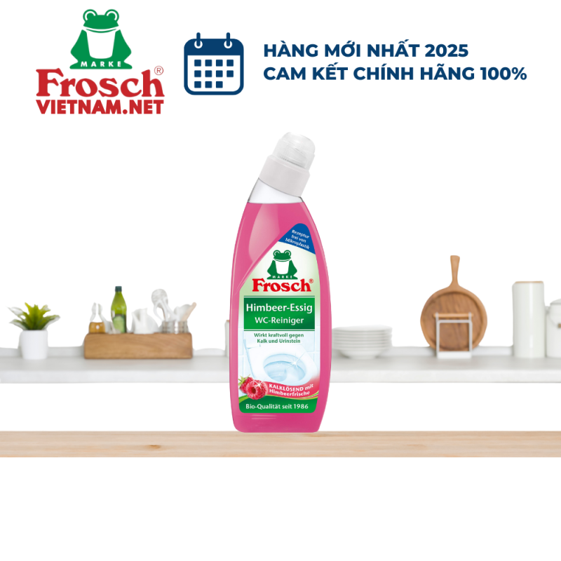 Chai Dung Dịch Tẩy Bồn Cầu Frosch 750ml Hương Mâm Xôi