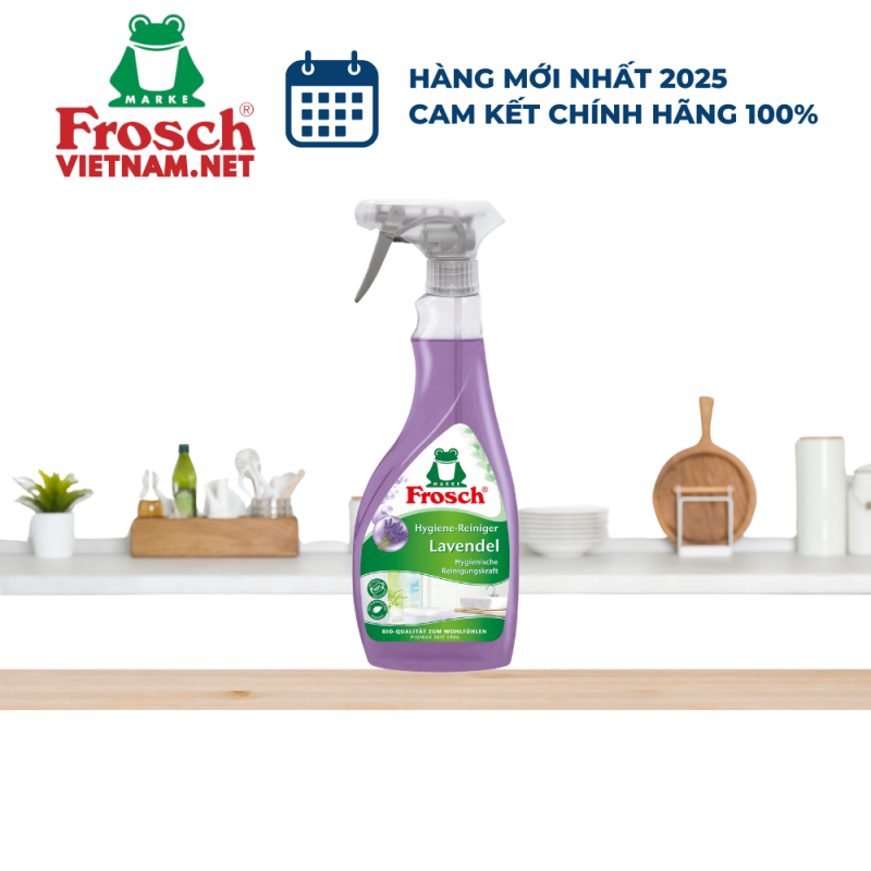 Chai Xịt Vệ Sinh Phòng Tắm, Loại Bỏ Bụi Frosch 500ml Hương Nho