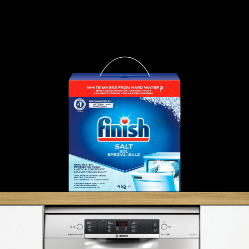 Hộp 4,0kg muối rửa chén Finish Salt (2 GÓI 2KG/HỘP) - ( Hỗ trợ làm mềm nước trong khoan nước của máy rửa chén).