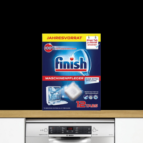 Hộp 12 viên vệ sinh bảo trì máy rửa chén Finish hằng tháng (Thị trường Đức) – (COMBO 12 viên - Khuyên dùng 1 tháng 1 lần/viên).