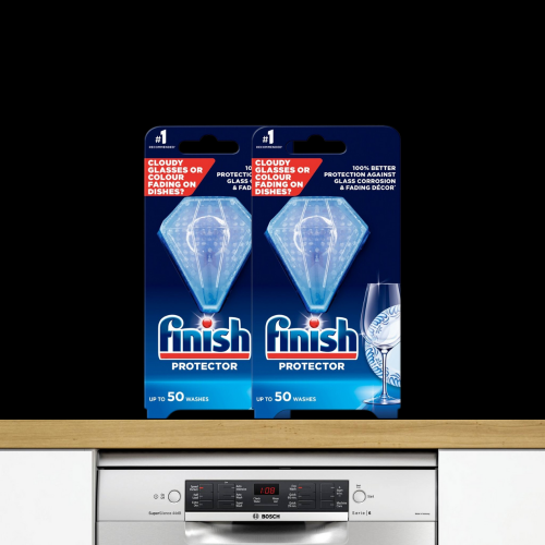 COMBO 2 Túi kẹp bảo vệ không bị mờ thủy tinh và làm bóng chén dĩa Finish – (Hỗ trợ bảo vệ chống ăn mòn kính, chống phai màu trên ly thủy tinh).