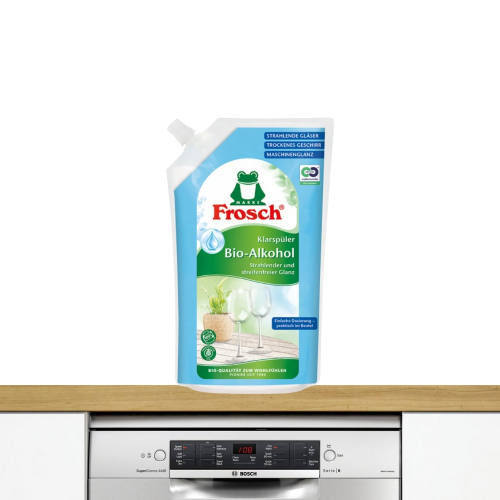 Nước làm bóng hữu cơ Frosch 750ml - Nước bóng hữu cơ dành cho máy rửa chén an toàn lành tính, thân thiện với môi trường