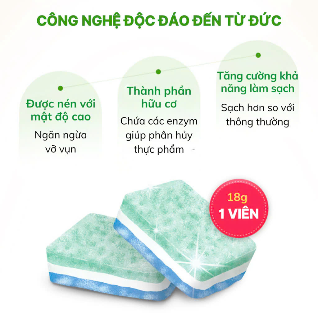 viên rửa chén Frosch, viên rửa chén hữu cơ, viên rửa chén không phốt phát, viên rửa chén an toàn, viên rửa chén nhập khẩu Châu Âu, viên rửa chén cho máy rửa chén, viên rửa chén Frosch Classic