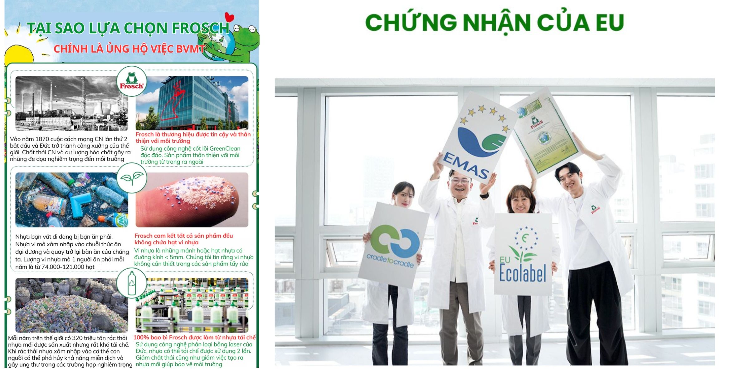 TẠI SAO LỰA CHỌN FROSCH - CHÍNH LÀ VIỆC BẢO VỆ MÔI TRƯỜNG