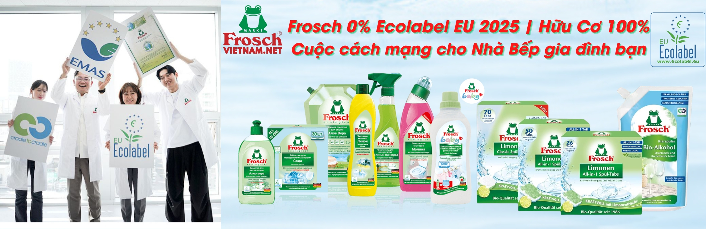 Tẩy Rửa Đa Năng Frosch Hữu Cơ 100%